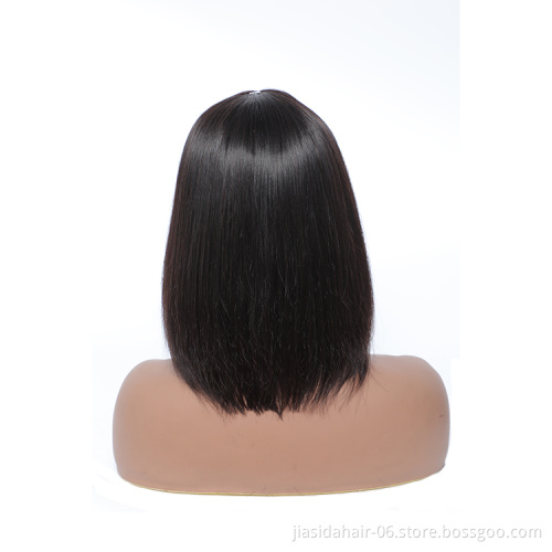 Bang Wholesale 100% Vendors Glueless Hd Front Lace Straight Brazilian Virgin Human Hair Wigs Machine None Lace